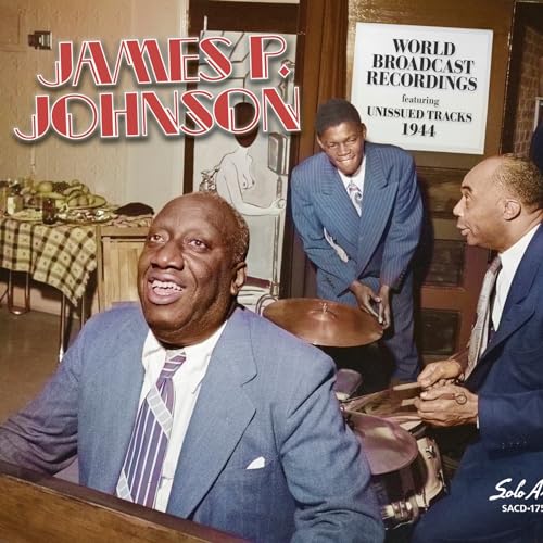 James P. Johnson CD cover featuring three Black musicians in suits.