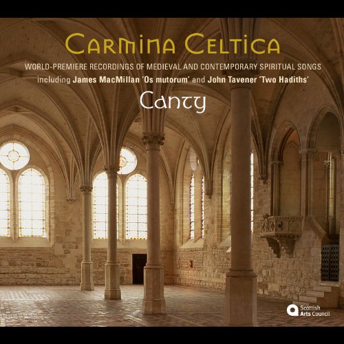 CD cover for "Canty - Carmina Celtica" featuring a stone church interior.