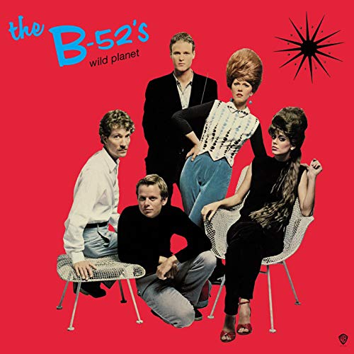 The B-52's "Wild Planet" album cover featuring the band in retro style.