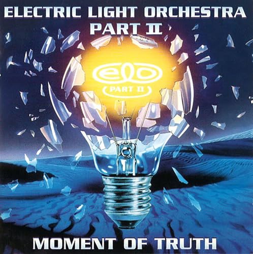 Album cover featuring a shattering lightbulb emitting a goldenH glowing yellow light over blue dunes.
