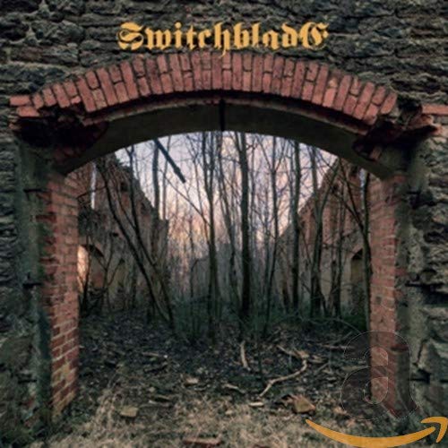 CD cover with a brick archway framing a desolate winter forest.