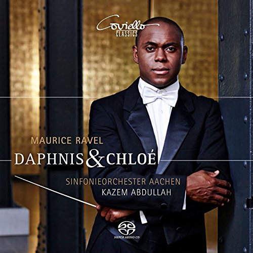 CD cover featuring conductor Kazem Abdullah and text “Daphnis & Chloé”.