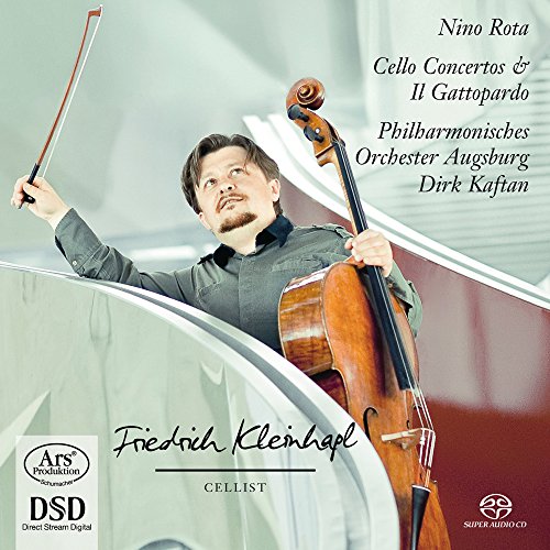 CD cover featuring cellist Friedrich Kleinhapl with his instrument.