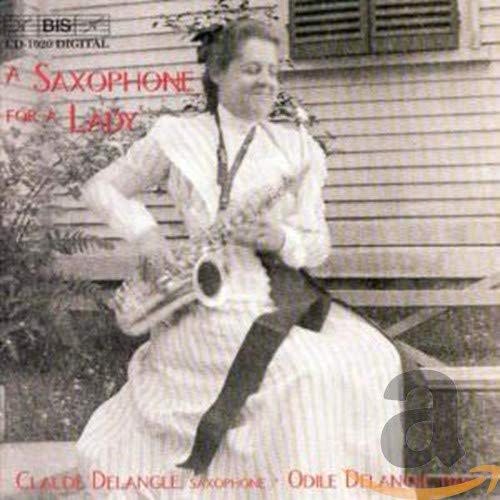 Vintage CD cover featuring a woman with a saxophone, sepia toned.