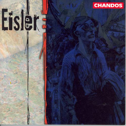 CD cover for Hanns Eisler’s “Die Mutter” featuring a blue-toned illustration.