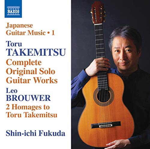 CD cover featuring guitarist Shin-ichi Fukuda with a classical guitar.