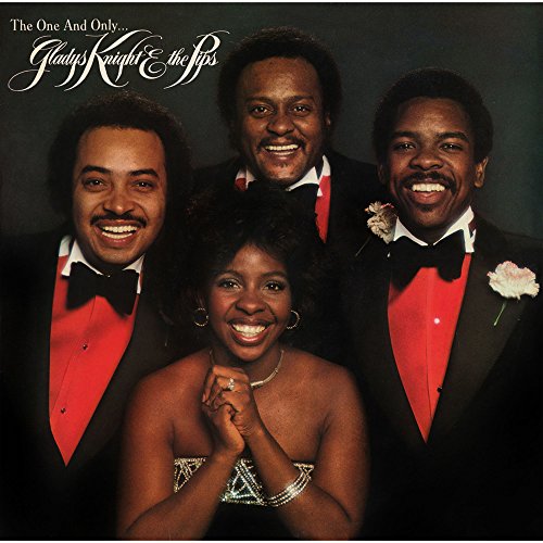 Gladys Knight & The Pips album cover, four smiling people in formal wear.
