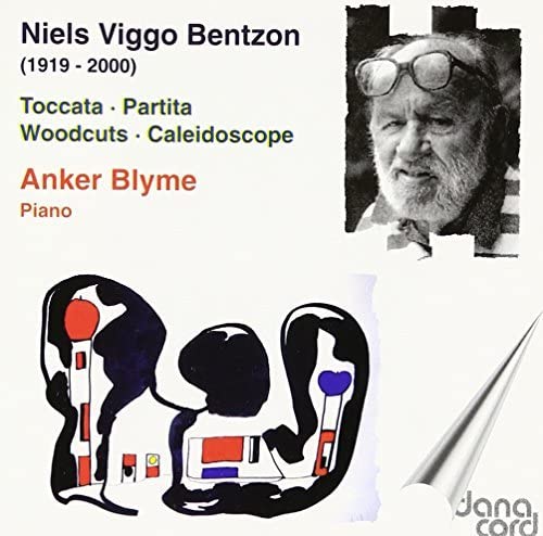 CD cover featuring portrait of Niels Viggo Bentzon and abstract art.