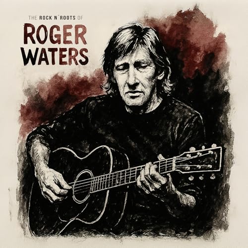 Roger Waters album cover: sketched portrait with acoustic guitar.