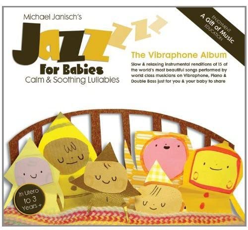 CD cover for "Jazz For Babies" featuring colorful, illustrated characters.