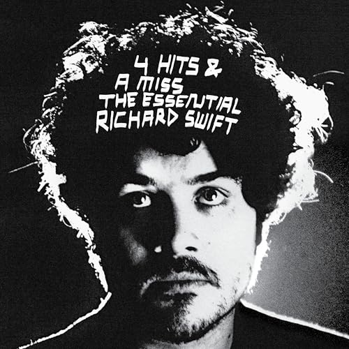 Black and white portrait of Richard Swift with textured, abstract frame.
