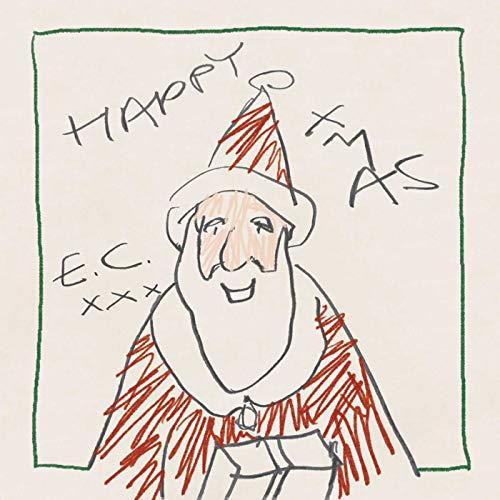Hand-drawn Santa Claus illustration for Eric Clapton's "Happy Xmas" CD.