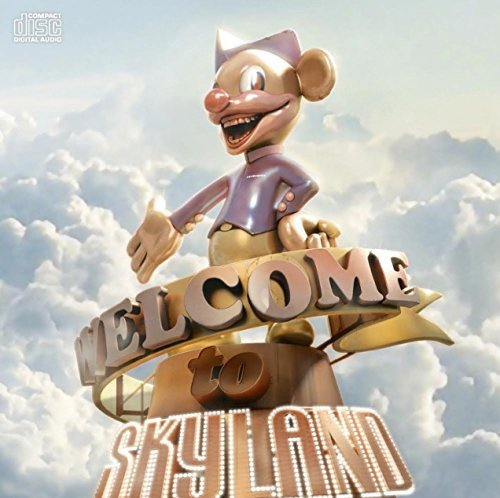 CD cover: Cartoon mouse welcomes viewers to a cloudy "Skyland.