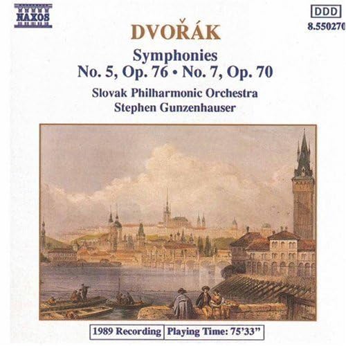 CD cover for Dvorak symphonies featuring a landscape painting and text.