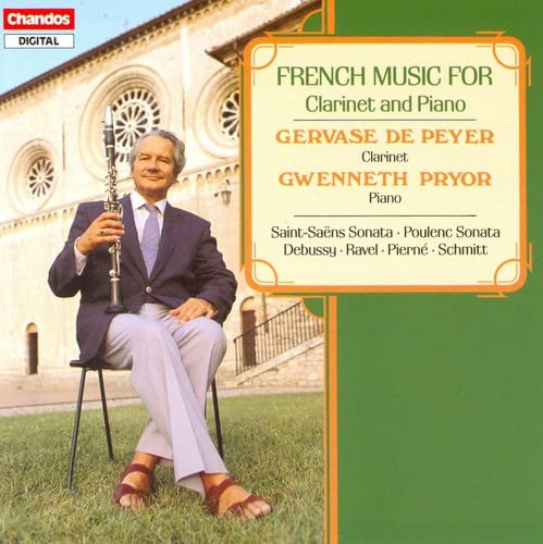 CD cover featuring Gervase de Peyer with a clarinet, and Gweneth Pryor.