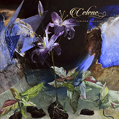 CD cover: purple lilies and abstract blue, brown shapes.