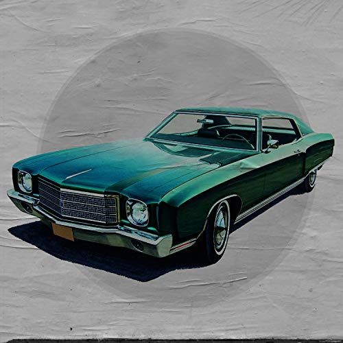 CD cover featuring a vintage green car against a textured background.