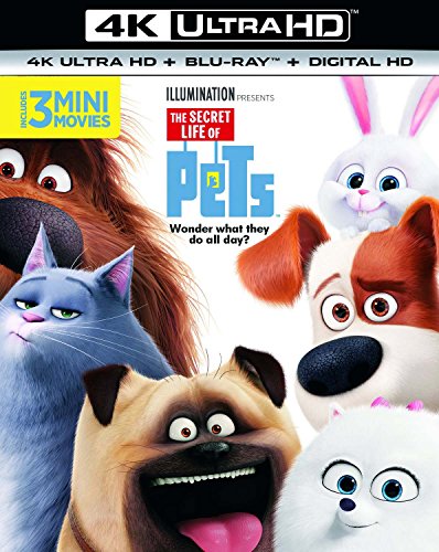 The Secret Life of Pets 4K Ultra HD Blu-ray cover featuring animated animal characters.