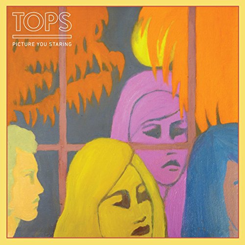 CD cover for Tops’ “Picture You Staring” with painted figures and flames.