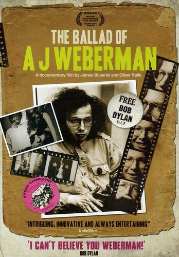 DVD cover for documentary “The Ballad of A J Weberman” featuring portraits.