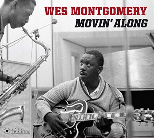 Wes Montgomery playing guitar with a saxophonist in a studio.