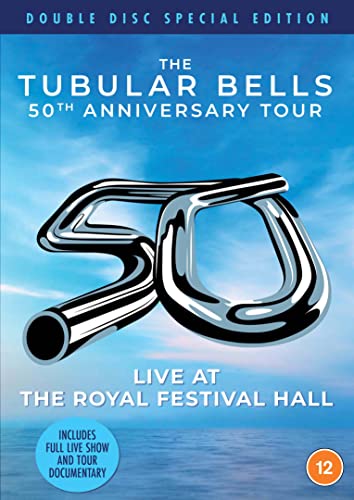 DVD cover for "Tubular Bells 50th Anniversary Tour" featuring silver tubing.
