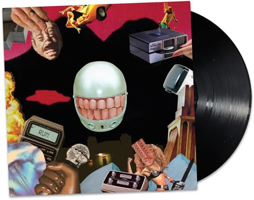 Collage album cover with a vinyl record beside it.