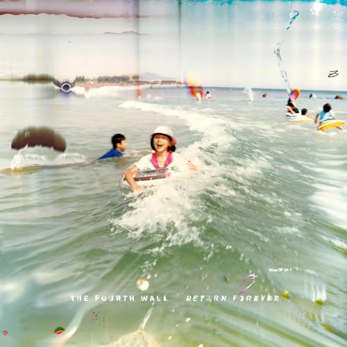 CD cover: people swimming in ocean waves, colorful and dreamlike.