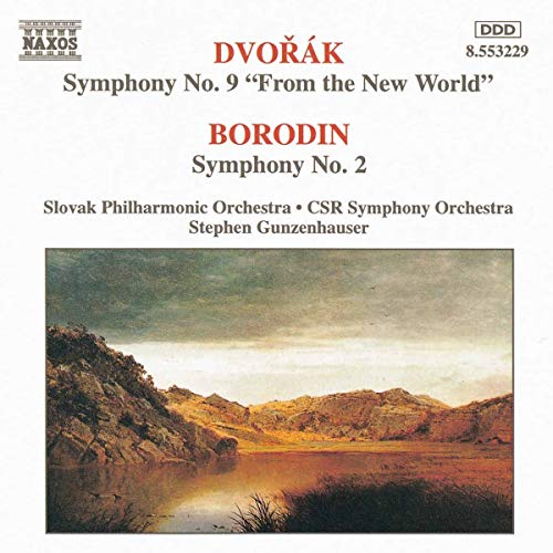 CD cover for Dvorak & Borodin symphonies with landscape painting.