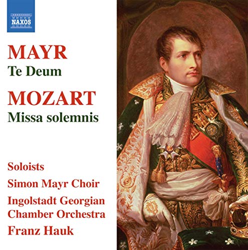 CD cover featuring a portrait of a man in military attire, "Mayr" and "Mozart" text.