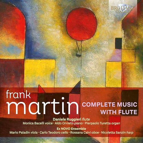 CD cover for Frank Martin’s “Complete Music With Flute” featuring abstract art.