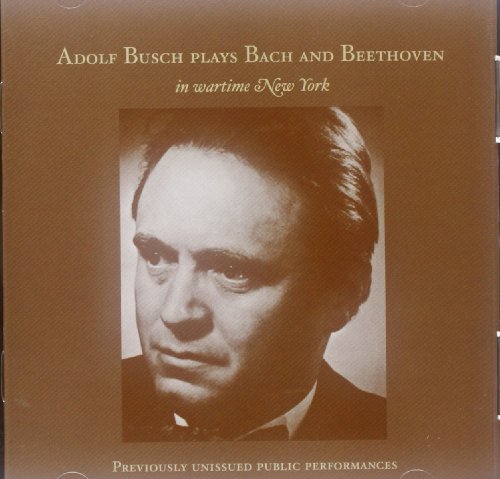 CD cover featuring a sepia-toned portrait of violinist Adolf Busch.