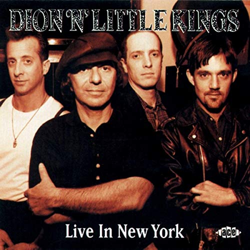 CD cover featuring four men, band Dion ‘n’ Little Kings, in black and white.