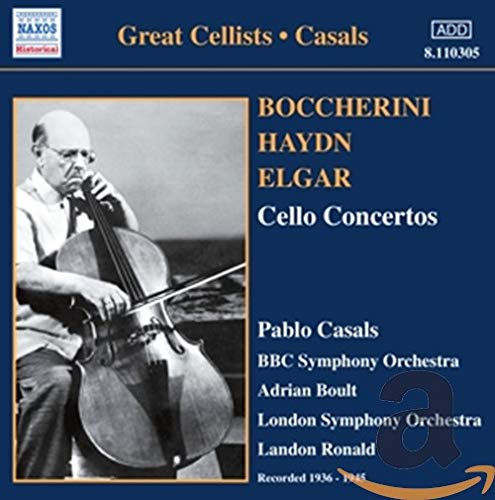 CD cover featuring Pablo Casals playing the cello, with composer names.