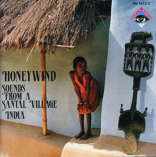 CD cover: child in village, traditional musical instrument, India.