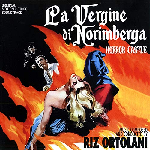 CD cover for "La Vergine di Norimberga" soundtrack, featuring figures in distress.