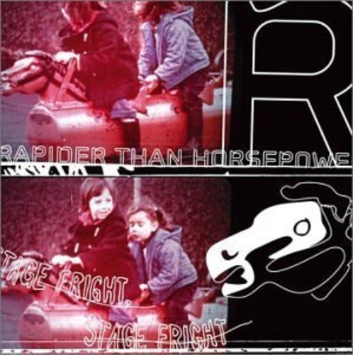 Vinyl album cover featuring children on red rocking horses and graphic shapes.