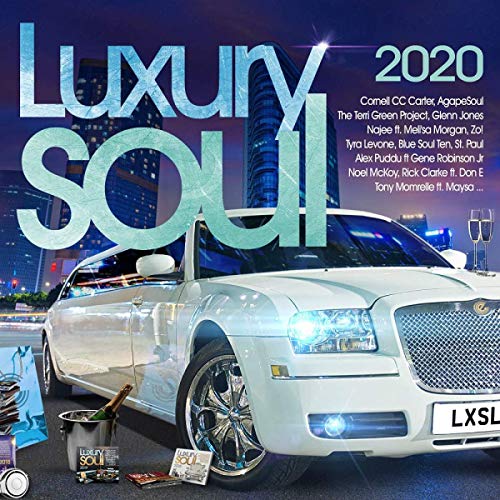 Luxury Soul 2020" 3CD cover: white car, champagne, city lights, artist names.