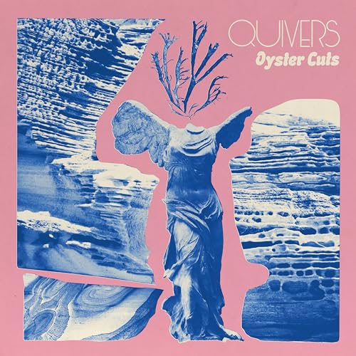 “Quivers - Oyster Cuts” CD cover: statue collage in blue tones.