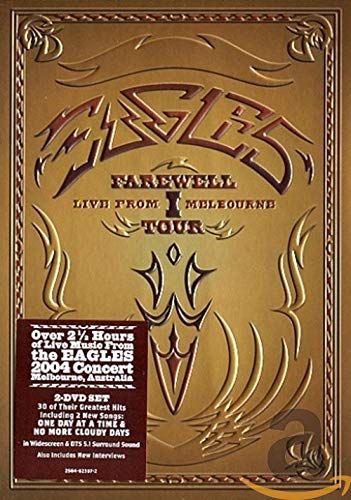 DVD cover for The Eagles’ “Farewell I Tour: Live From Melbourne” concert.