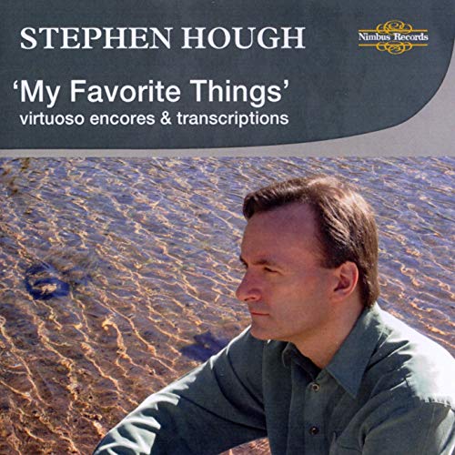 CD cover featuring pianist Stephen Hough with a blurred blue background.