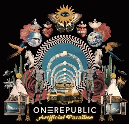 OneRepublic “Artificial Paradise” CD cover with surreal collage imagery.