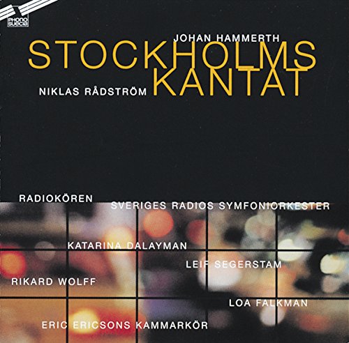 CD cover for "The Stockholm Cantata" by Johan Hammerth, dark background.