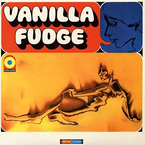 Vanilla Fudge album cover with orange and blue psychedelic art.