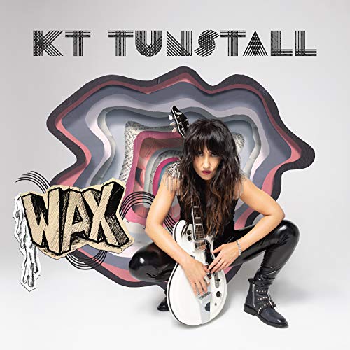 KT Tunstall album cover, "Wax", featuring artist with a guitar.