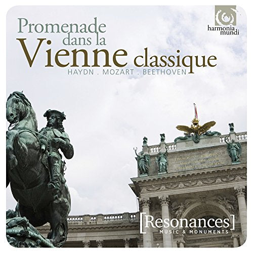 CD cover featuring a statue of a rider before a Viennese palace.
