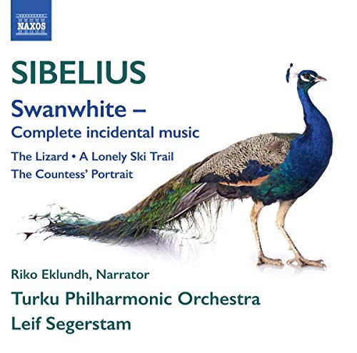 CD cover: peacock, text "Sibelius Swanwhite", and orchestra details.
