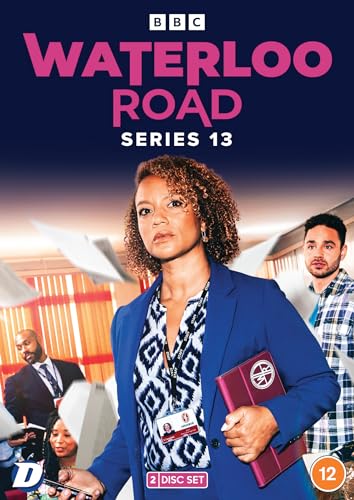 Waterloo Road: Series 13" DVD cover featuring teachers and students.