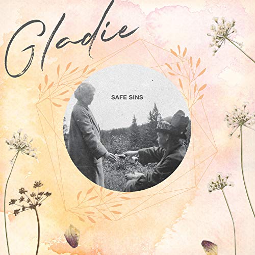Album cover for Gladie’s “Safe Sins” featuring two figures in a field.