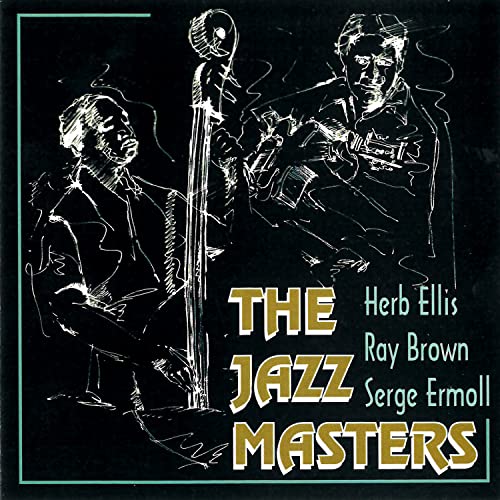 CD cover: black and white sketch of jazz musicians, title "The Jazz Masters".